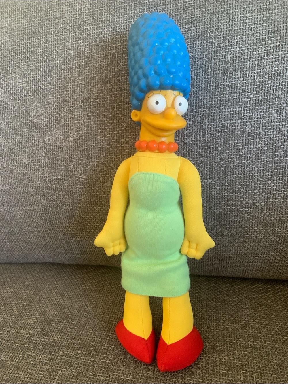 1990 The Simpsons Marge Simpson Plush 11” Action Figure Plastic Head